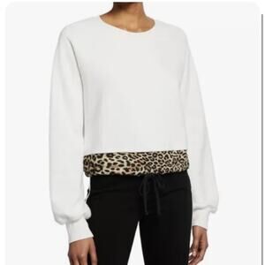 Pam & Gela Crewneck Cotton Pullover Sweatshirt Size Small